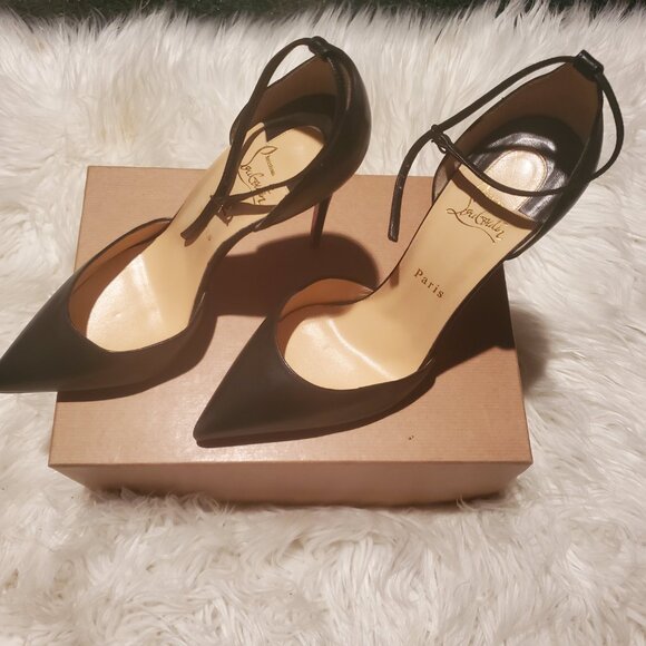 Christian Louboutin UPTOWN 100 NAPPA SHINY BK01/BLACK  (size 41) - Picture 5 of 6